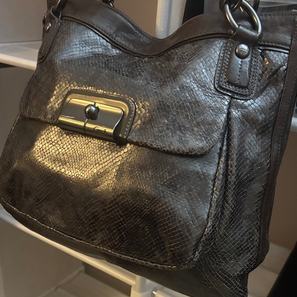 Coach python leather shoulder bag - Picture 5 of 16